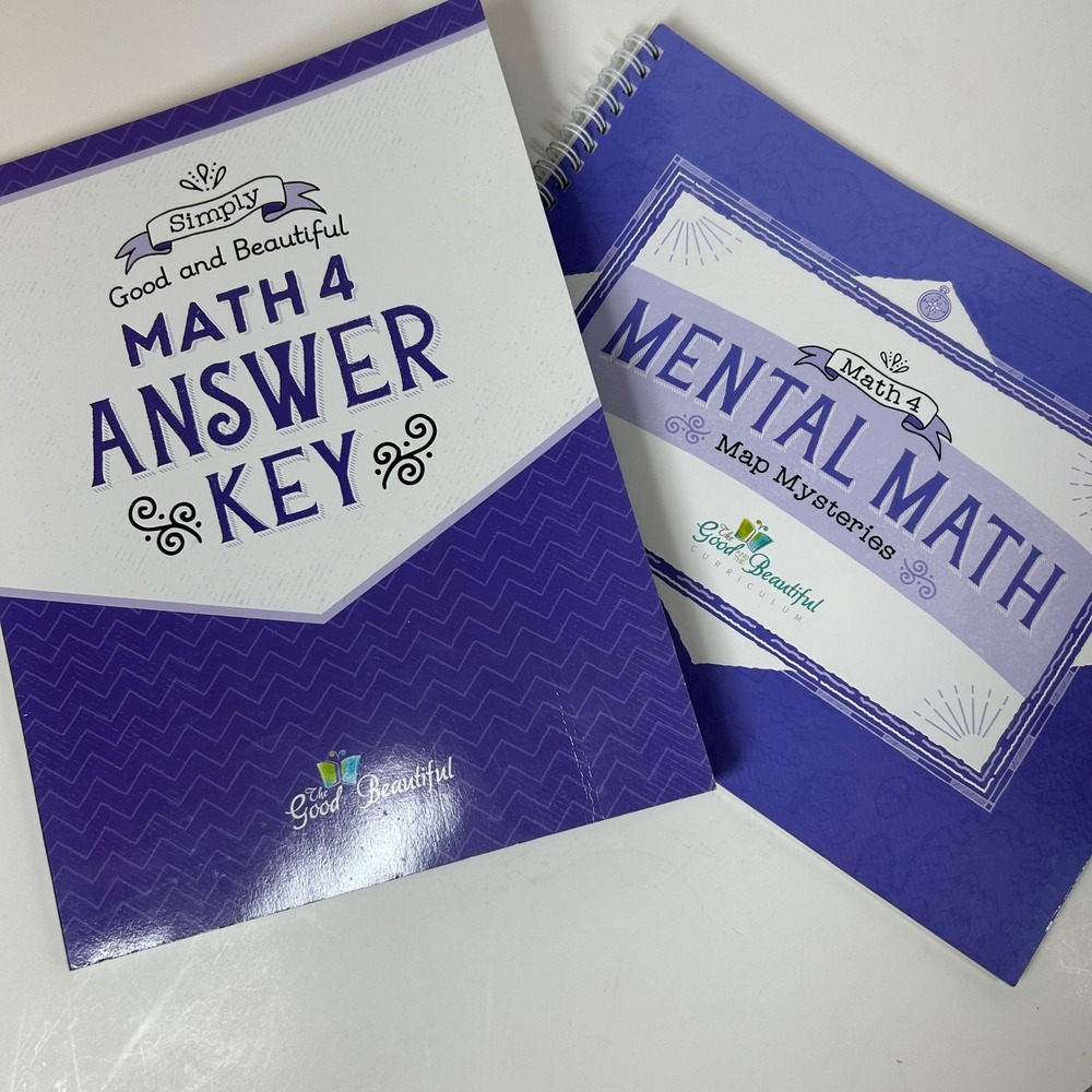 The Good and the Beautiful Math 4 Answer Key and Mental Math Map Mysteries Set